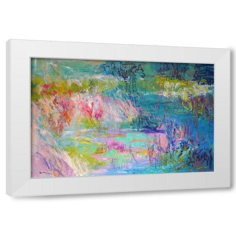 Floating on a Dream White Modern Wood Framed Art Print by Fagan, Dorothy