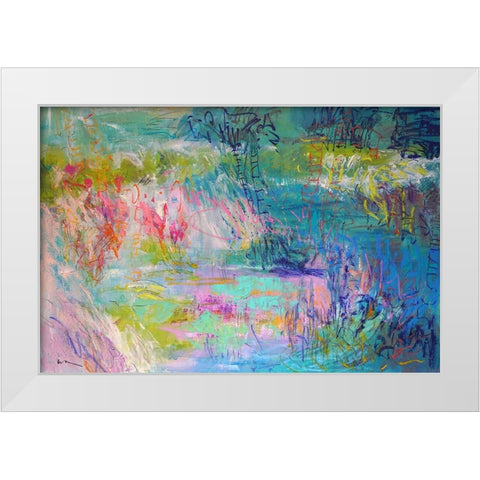 Floating on a Dream White Modern Wood Framed Art Print by Fagan, Dorothy