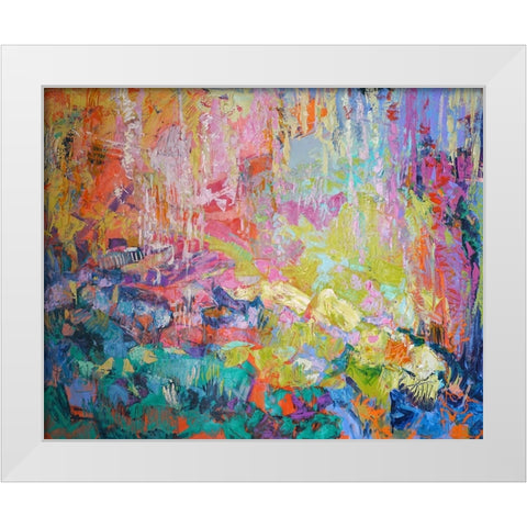 On Quiet Pond White Modern Wood Framed Art Print by Fagan, Dorothy