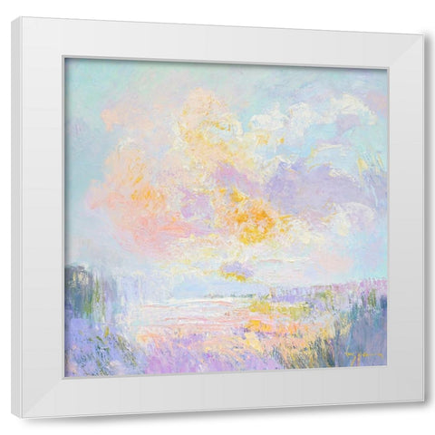 Whisper Heart White Modern Wood Framed Art Print by Fagan, Dorothy
