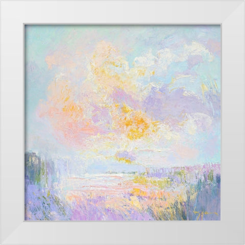 Whisper Heart White Modern Wood Framed Art Print by Fagan, Dorothy