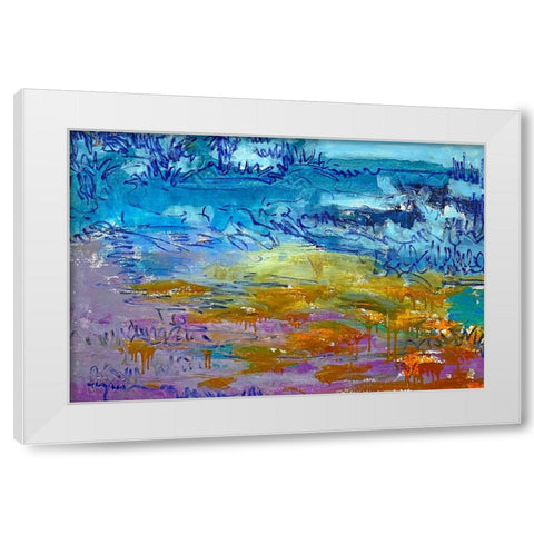 Dancing Heart White Modern Wood Framed Art Print by Fagan, Dorothy