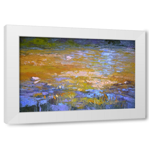 Indian Summer White Modern Wood Framed Art Print by Fagan, Dorothy
