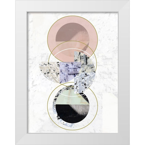 Inner Circles I White Modern Wood Framed Art Print by Cartissi