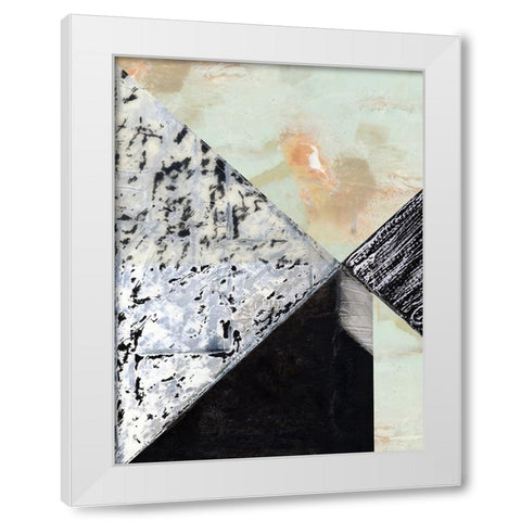 Tiles And Texture Abstract Angles I White Modern Wood Framed Art Print by Cartissi
