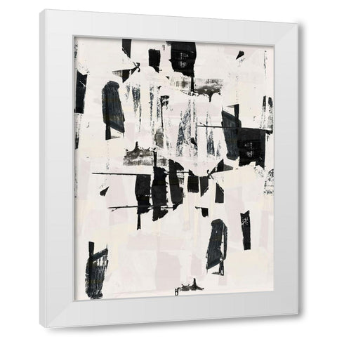 Tiles And Texture Abstract Angles VI White Modern Wood Framed Art Print by Cartissi