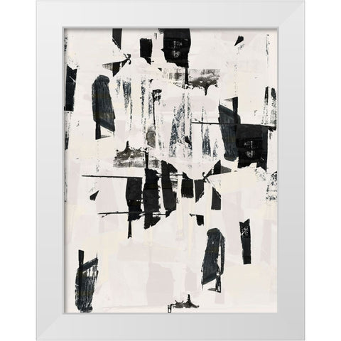 Tiles And Texture Abstract Angles VI White Modern Wood Framed Art Print by Cartissi