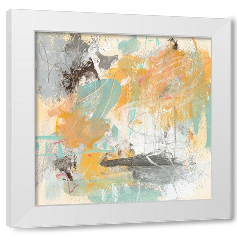 Orange Sunlight IV White Modern Wood Framed Art Print by Wang, Melissa