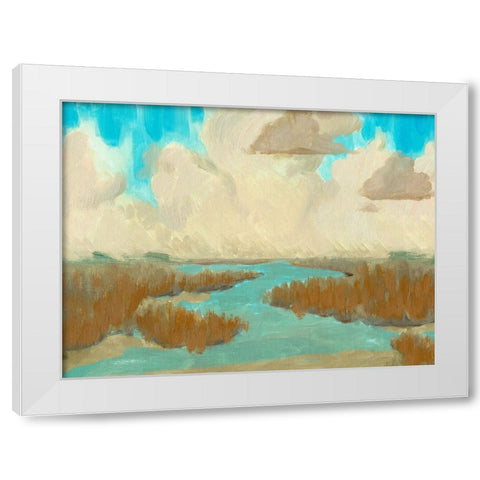 Fripp Island Water I White Modern Wood Framed Art Print by Green, Jacob
