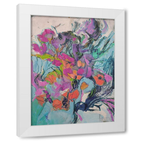 Flourish White Modern Wood Framed Art Print by Fagan, Dorothy