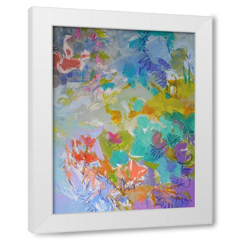 Let Me Bloom I Am White Modern Wood Framed Art Print by Fagan, Dorothy