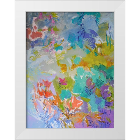 Let Me Bloom I Am White Modern Wood Framed Art Print by Fagan, Dorothy