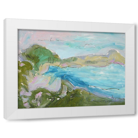 Landing Strip White Modern Wood Framed Art Print by Fagan, Dorothy
