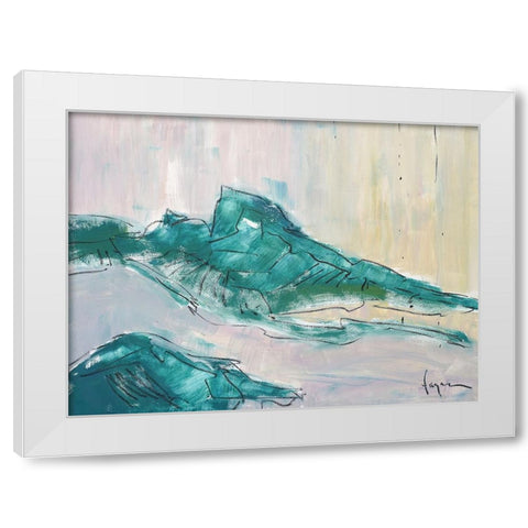 No tears for the Mountain White Modern Wood Framed Art Print by Fagan, Dorothy