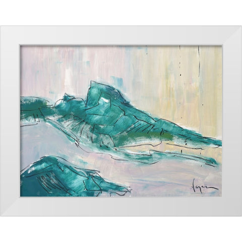 No tears for the Mountain White Modern Wood Framed Art Print by Fagan, Dorothy