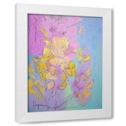 Dancing Heart White Modern Wood Framed Art Print by Fagan, Dorothy