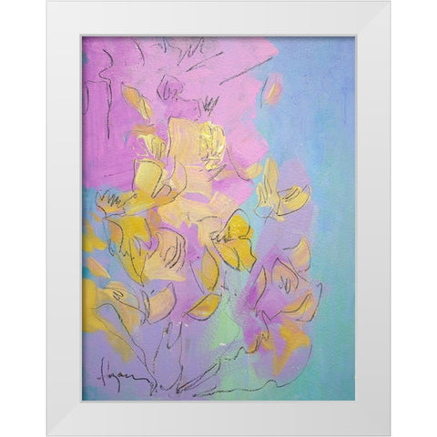 Dancing Heart White Modern Wood Framed Art Print by Fagan, Dorothy