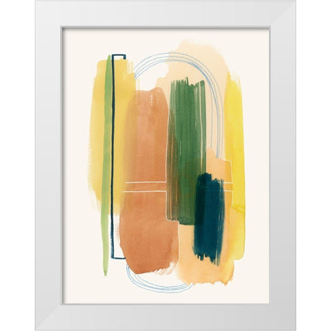 Happy Shapes II White Modern Wood Framed Art Print by Popp, Grace