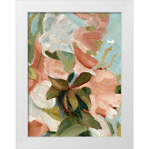 Bouquet Scatter IV White Modern Wood Framed Art Print by Caroline, Emma