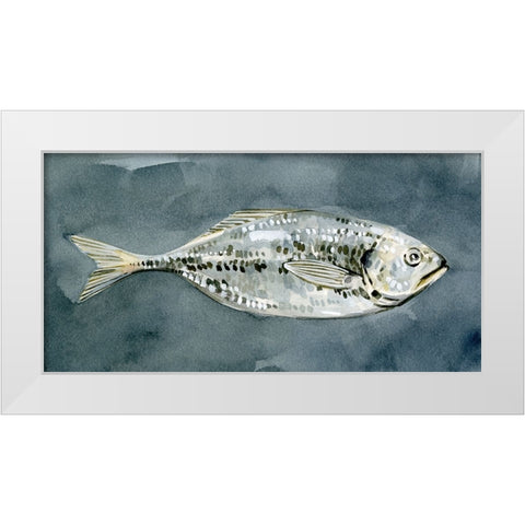 Deep Sea Swimmer II White Modern Wood Framed Art Print by Caroline, Emma