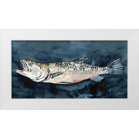 Hungry Fish I White Modern Wood Framed Art Print by Caroline, Emma