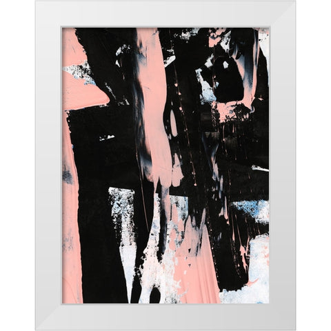 Black And Blush I White Modern Wood Framed Art Print by Harper, Ethan