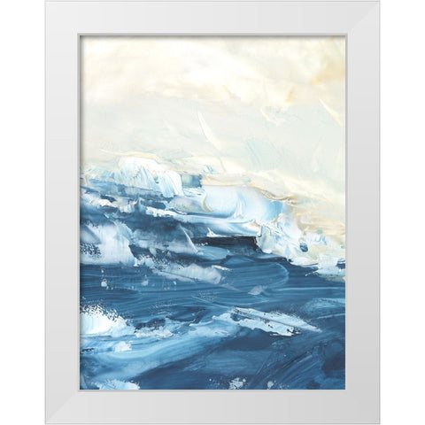 Wave after Wave I White Modern Wood Framed Art Print by Harper, Ethan