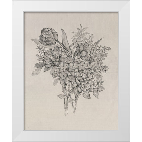 Floral Bouquet I White Modern Wood Framed Art Print by OToole, Tim