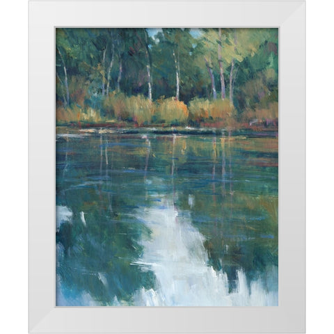 Floating Downstream II White Modern Wood Framed Art Print by OToole, Tim