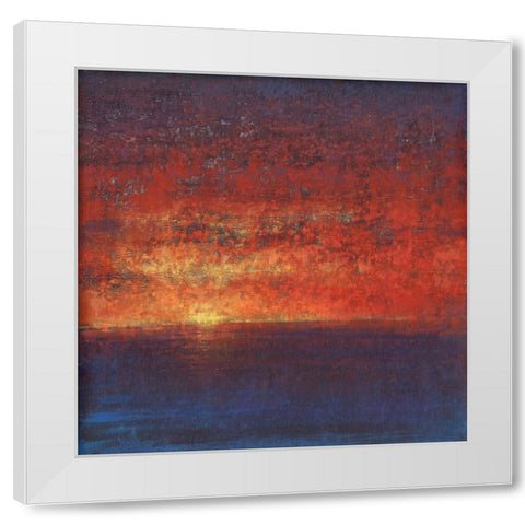 Fiery Sky I White Modern Wood Framed Art Print by OToole, Tim