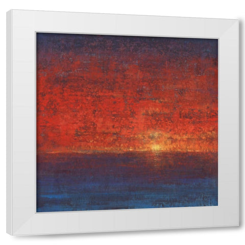 Fiery Sky II White Modern Wood Framed Art Print by OToole, Tim