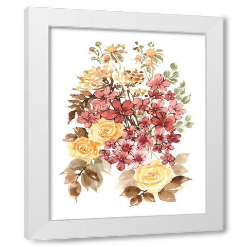 UA Autumn Garden Bouquet II White Modern Wood Framed Art Print by Zwara, Ania