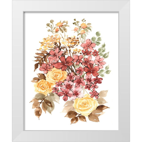 UA Autumn Garden Bouquet II White Modern Wood Framed Art Print by Zwara, Ania