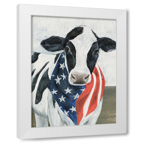 American Cow II White Modern Wood Framed Art Print by Warren, Annie