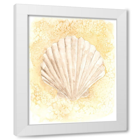 Salty Seashell II White Modern Wood Framed Art Print by Warren, Annie