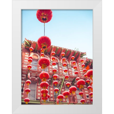 Lovely Lanterns I White Modern Wood Framed Art Print by Quintero, Sonja