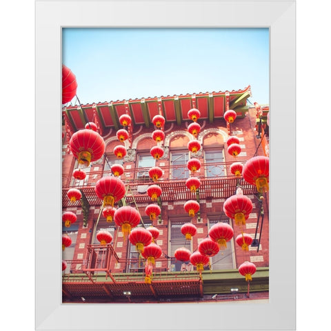 Lovely Lanterns II White Modern Wood Framed Art Print by Quintero, Sonja