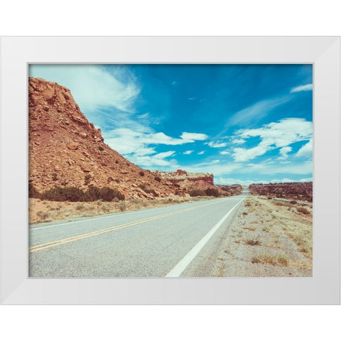 New Mexico Drive II White Modern Wood Framed Art Print by Quintero, Sonja