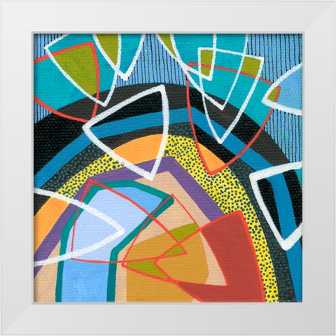 Force Field I White Modern Wood Framed Art Print by Galapon, Nikki