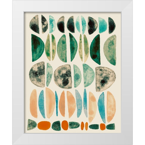 Semi Stack I White Modern Wood Framed Art Print by Galapon, Nikki