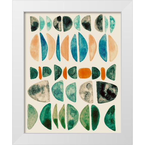 Semi Stack II White Modern Wood Framed Art Print by Galapon, Nikki
