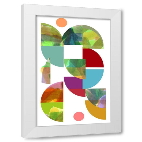 Dorset Shapes I White Modern Wood Framed Art Print by Cartissi