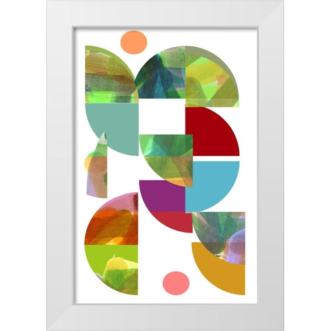 Dorset Shapes I White Modern Wood Framed Art Print by Cartissi