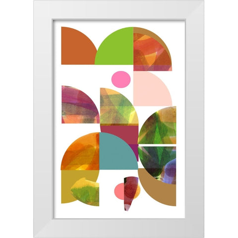 Dorset Shapes II White Modern Wood Framed Art Print by Cartissi