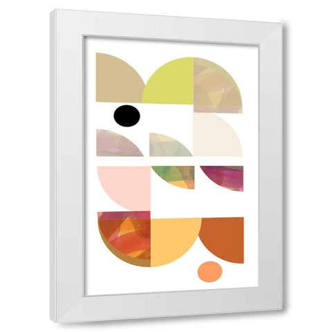 Dorset Shapes III White Modern Wood Framed Art Print by Cartissi