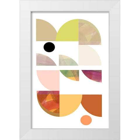 Dorset Shapes III White Modern Wood Framed Art Print by Cartissi