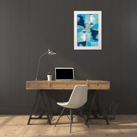 Impasto I White Modern Wood Framed Art Print by Cartissi