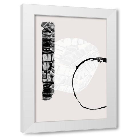 Zen Shapes I White Modern Wood Framed Art Print by Cartissi