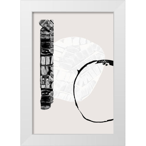 Zen Shapes I White Modern Wood Framed Art Print by Cartissi