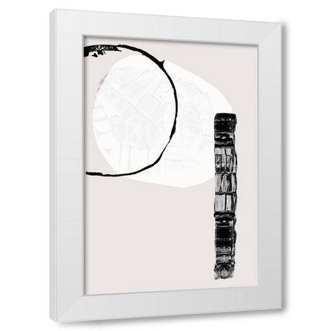 Zen Shapes II White Modern Wood Framed Art Print by Cartissi